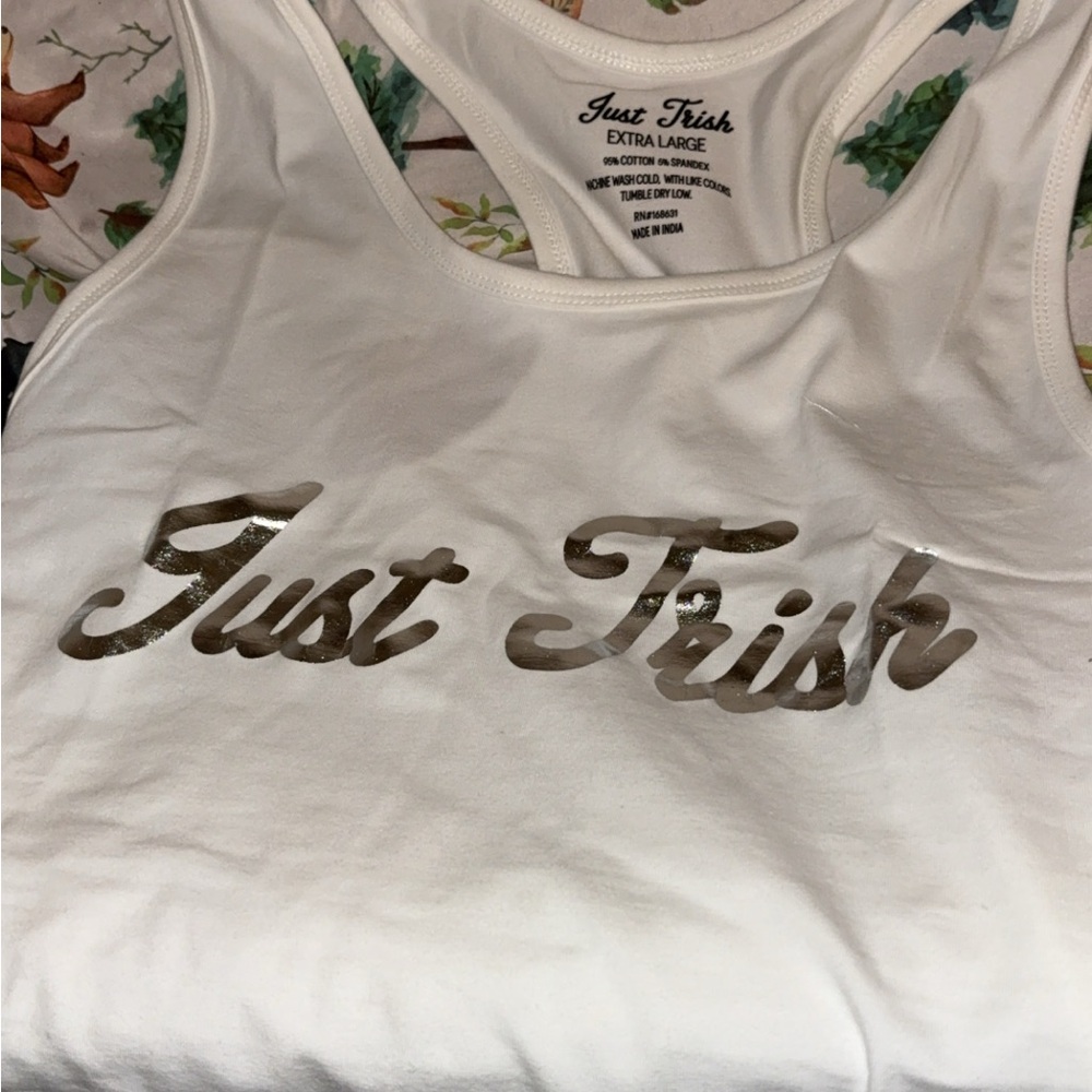 Just Trish White Tank Top